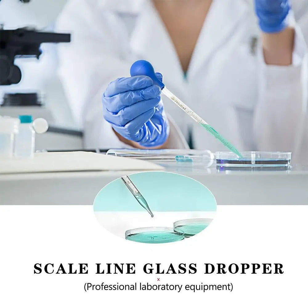 2 x GLASS 10ml PIPETTE WITH CLEANING BRUSH