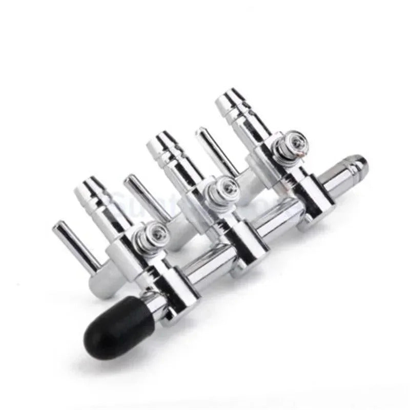 CHROME AQUARIUM / POND AIR TAPS 2, 3, 4 & 5 WAY