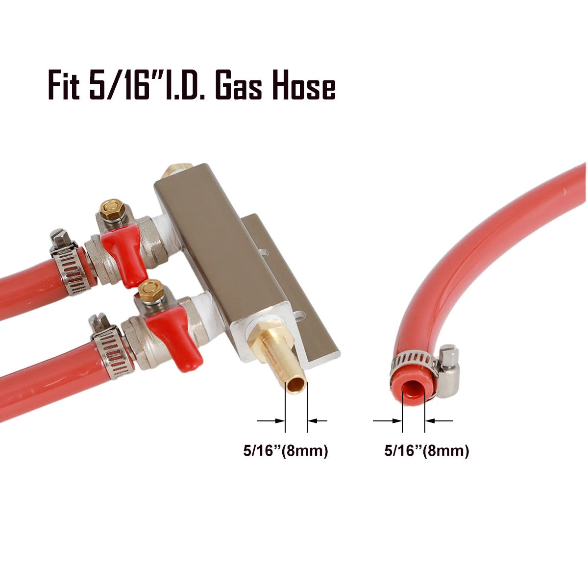 AIR / CO2 DISTRIBUTOR MANIFOLD WITH BALL VALVES