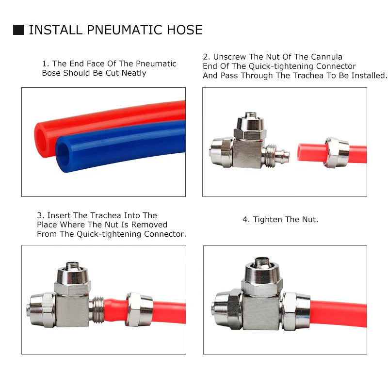 METAL 6mm x 6mm x 6mm CO2 TEE LOCKING CONNECTOR