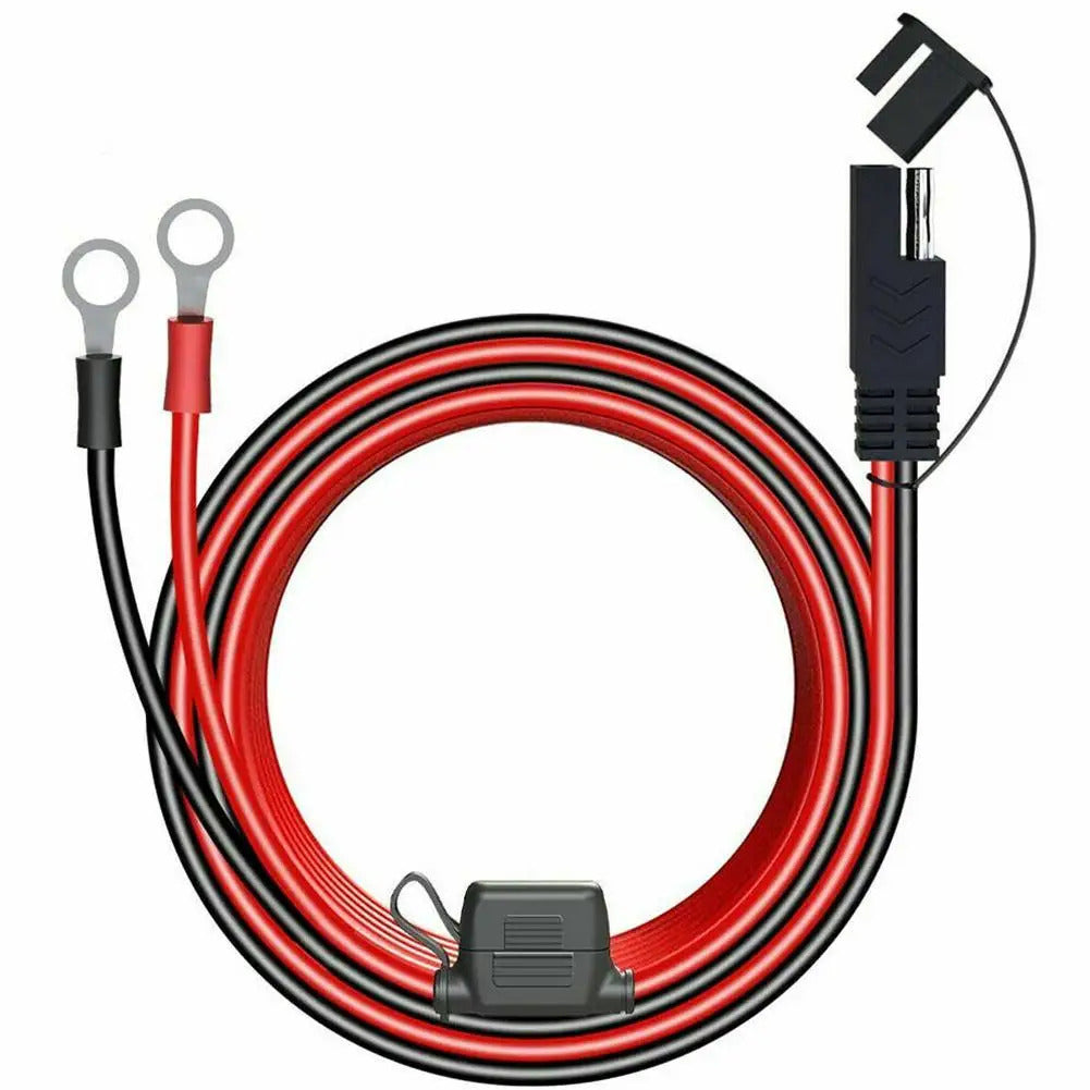 12v CHARGER CABLE FOR MOTORBIKE BATTERY TERMINAL TO SAE CONNECTOR