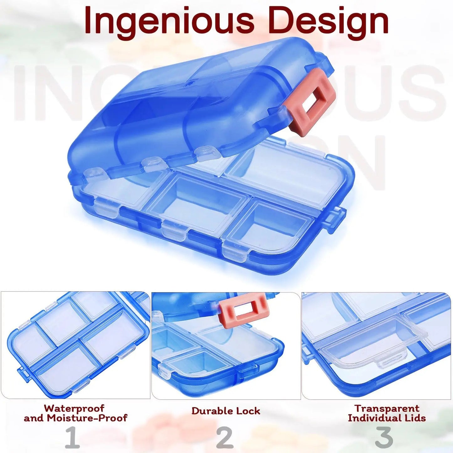 10 COMPARTMENT STORAGE BOX