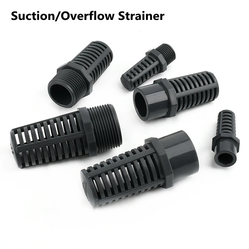 PVC INLET PIPE STRAINER 20 25 32 40 50mm 1/2" 3/4" 1" 1.2" 1.5" 2"