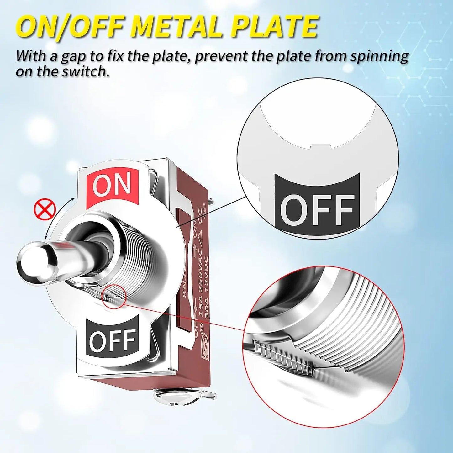 2 x ON OFF WATERPROOF MARINE TOGGLE SWITCH