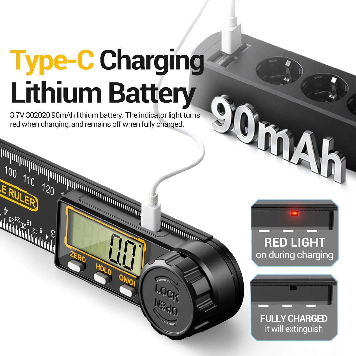 RECHARGABLE DIGITAL ANGLE GAUGE