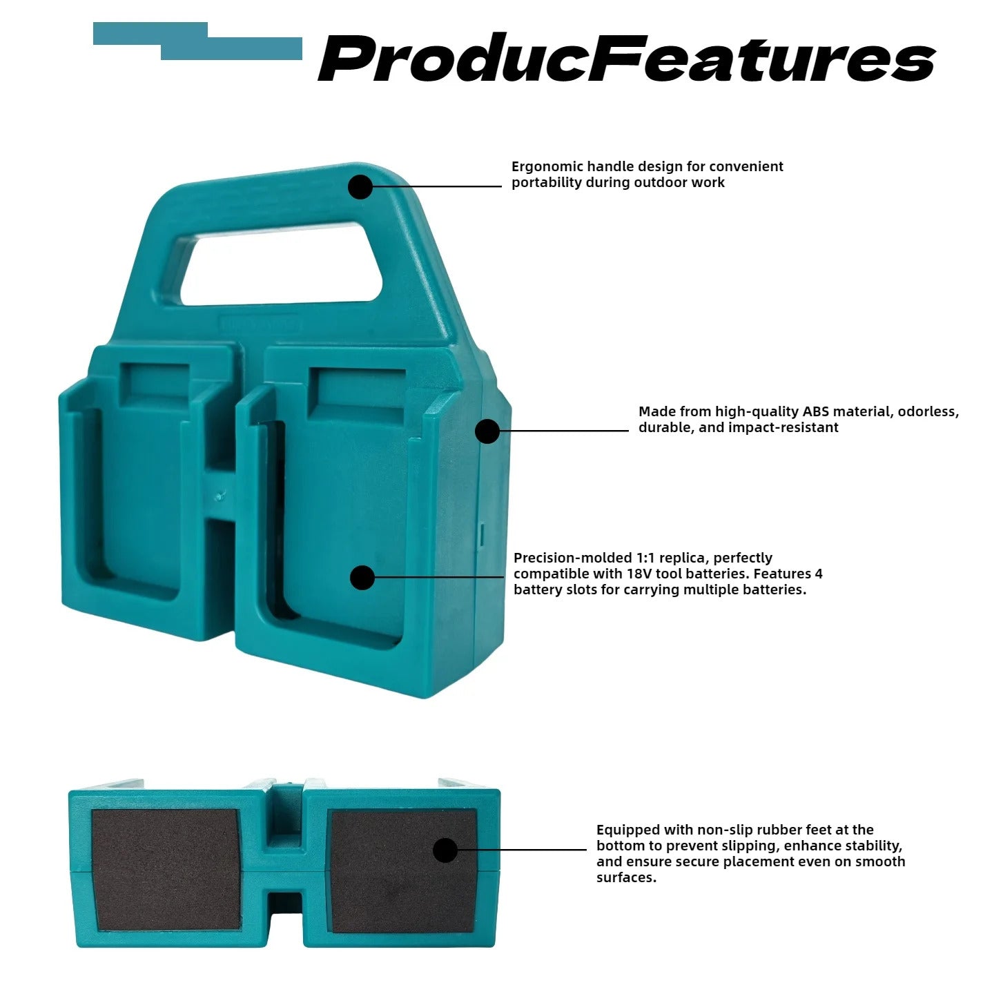 4 x MAKITA 18V BATTERY HOLDER STORAGE RACK