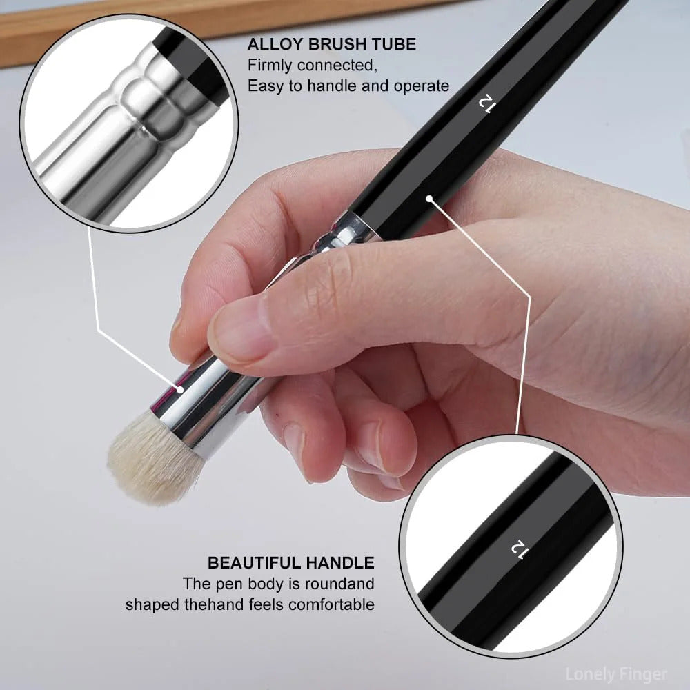 6 x DRY PAINT BRUSH SET, ROUND ENDS