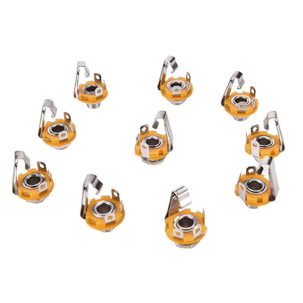 10 x 6.35mm / 6.5mm 1/4" FEMALE STEREO PLUG JACK AUDIO CONNECTOR