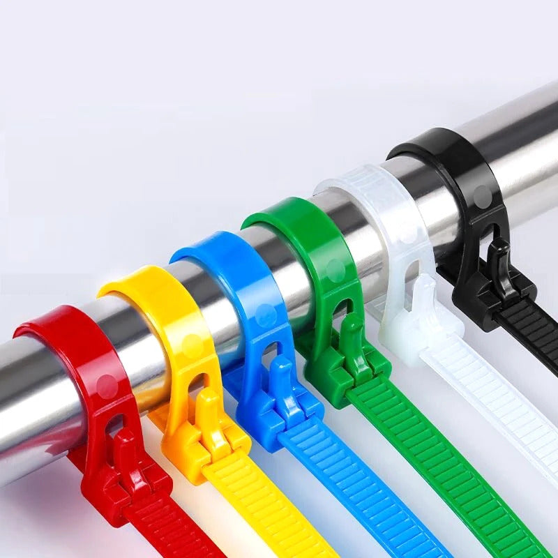 100 x REUSABLE NYLON CABLE TIES 150MM