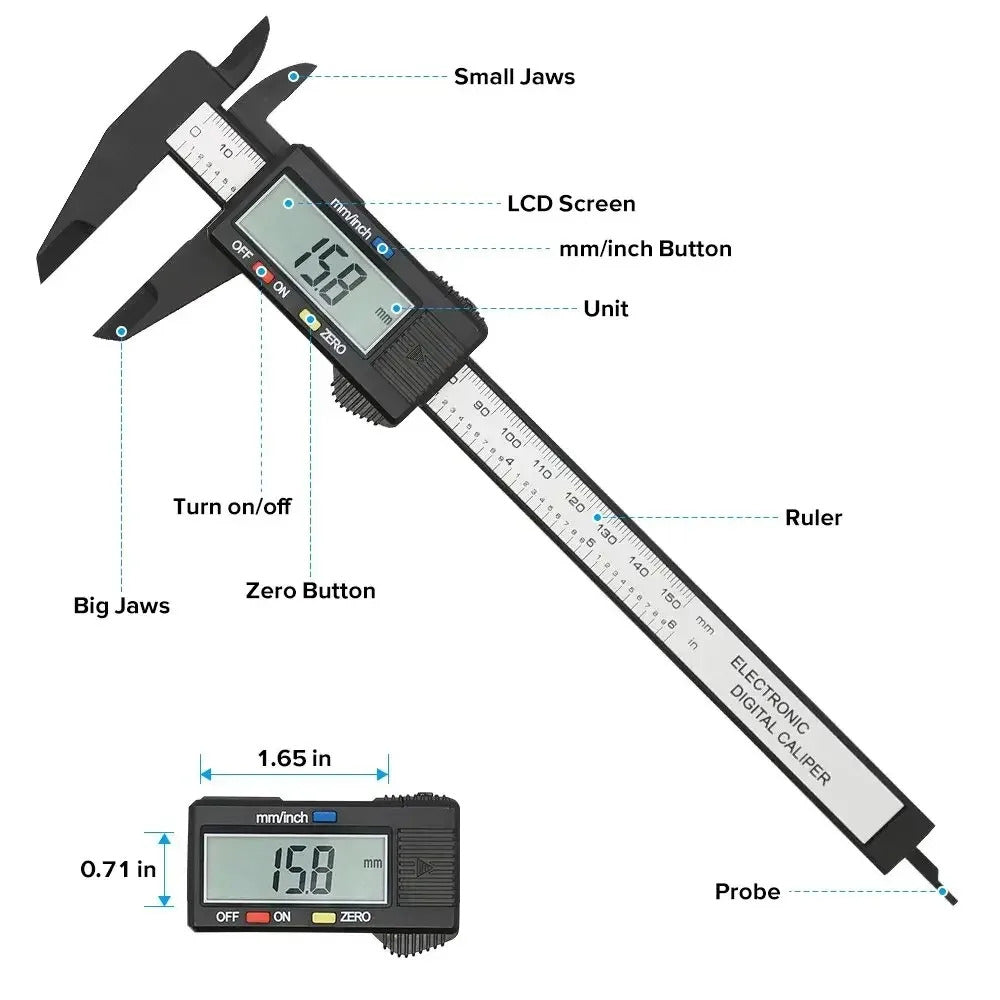 150mm ELECTRONIC DIGITAL CALIPER PLASTIC