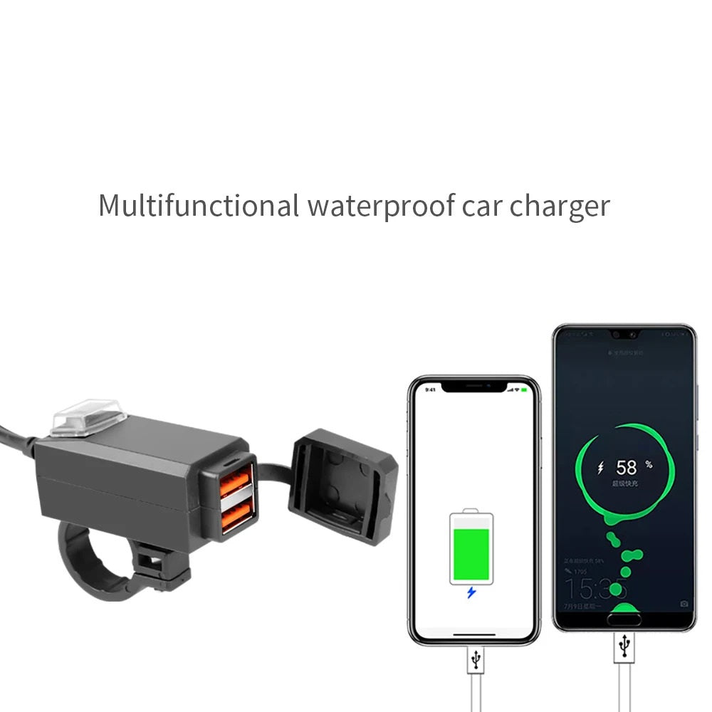 MOTORBIKE DUAL USB HANDLEBAR MOUNT