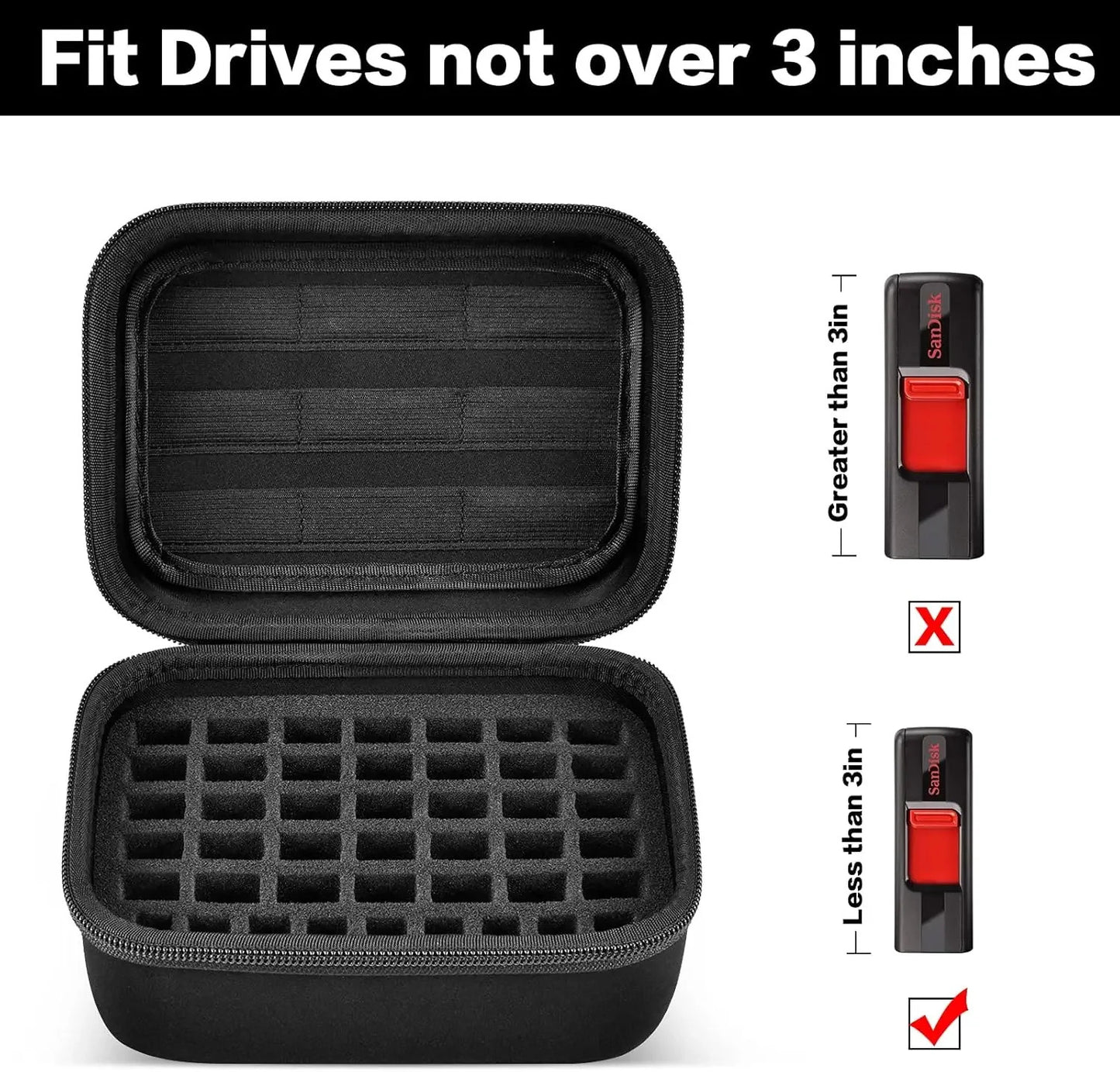 USB FLASH DRIVE HARD STORAGE CASE SD CARD
