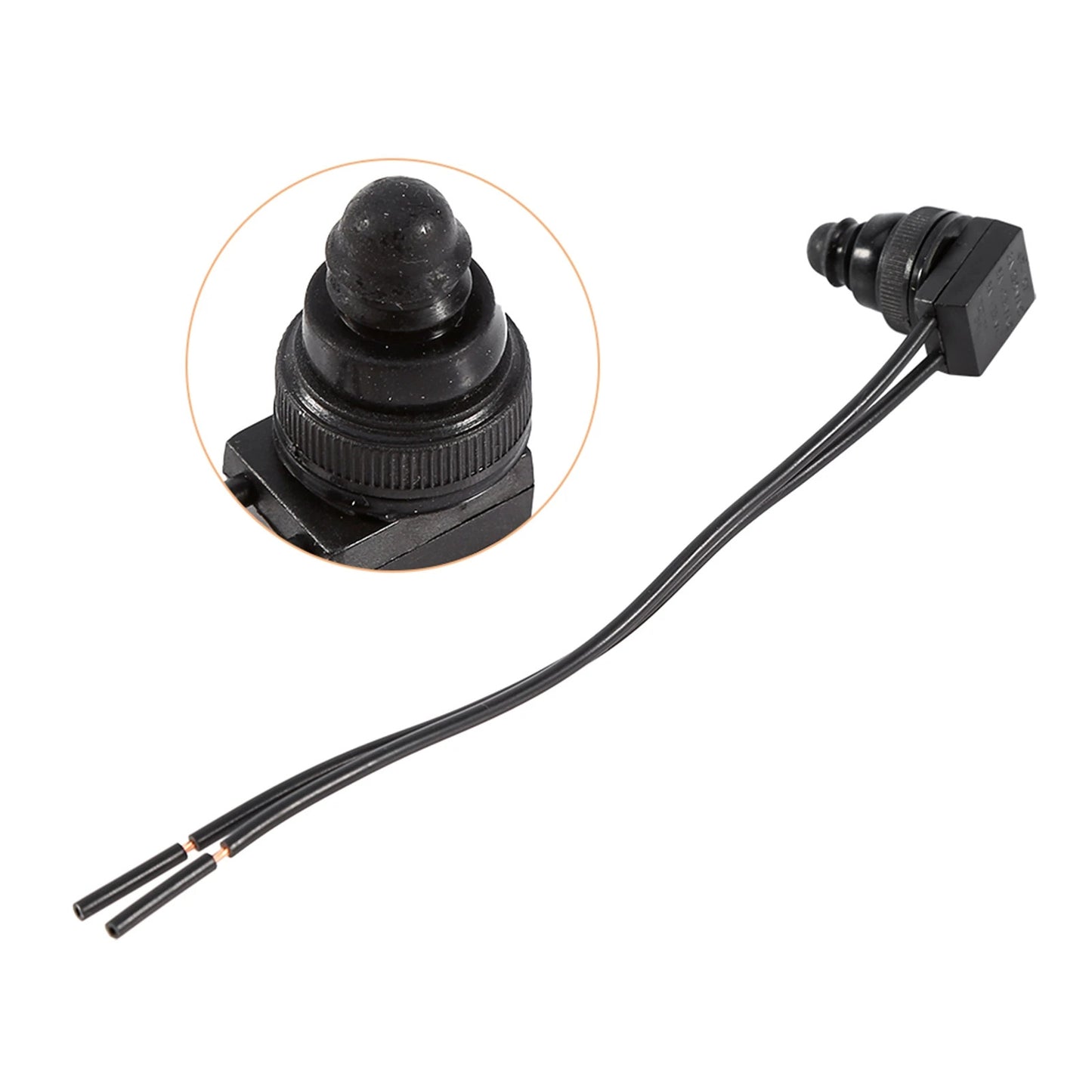 5 x 12V WATERPROOF PUSH BUTTON SWITCHES PRE WIRED