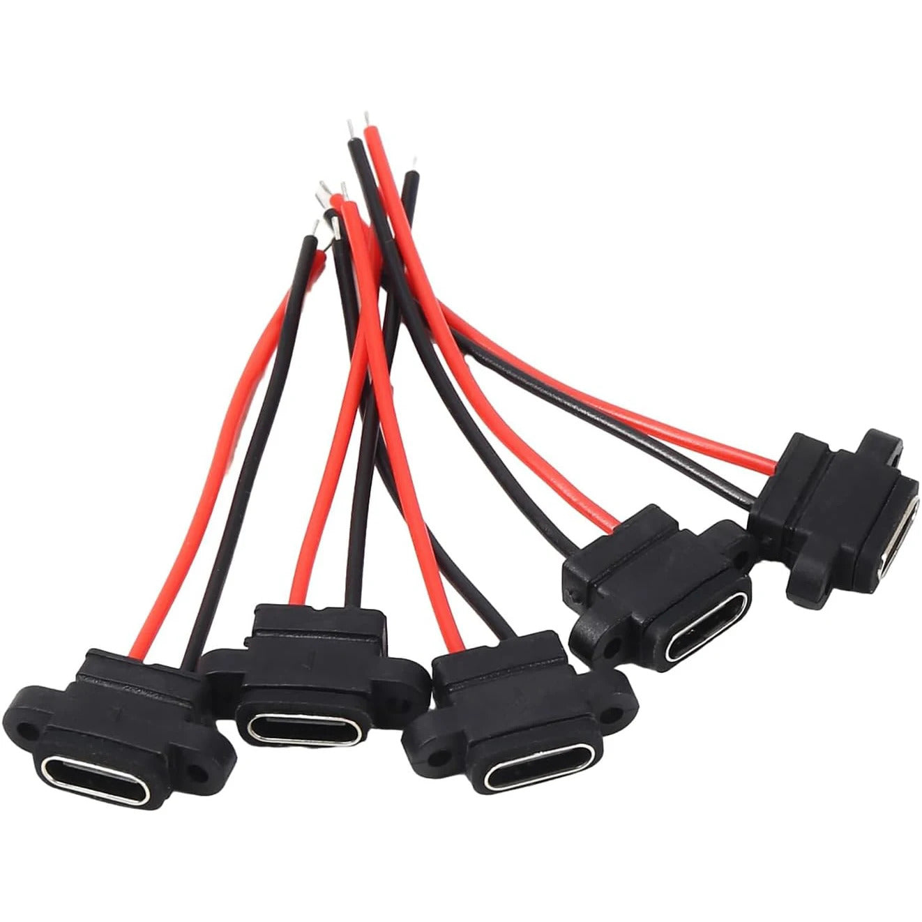 10 x USB TYPE C 2 PIN WATERPROOF FEMALE SOCKETS