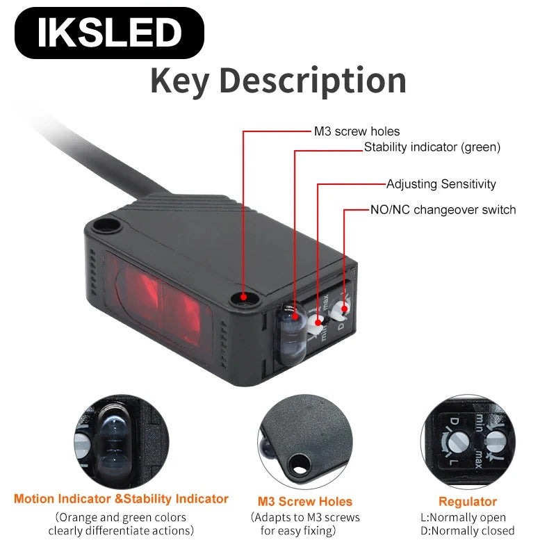 E3Z-R61 PHOTOELECTRIC SENSOR NPN 2M INFRARED RETRO REFLECTIVE PROXIMITY SWITCH IP67