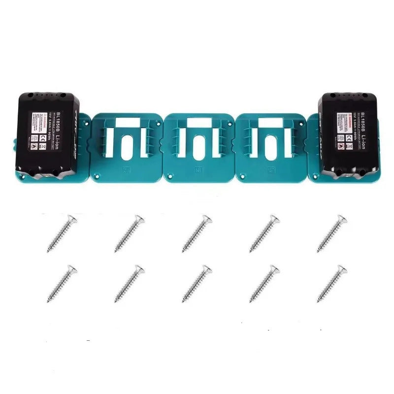 5 x MAKITA 18V BATTERY WALL MOUNT HOLDERS