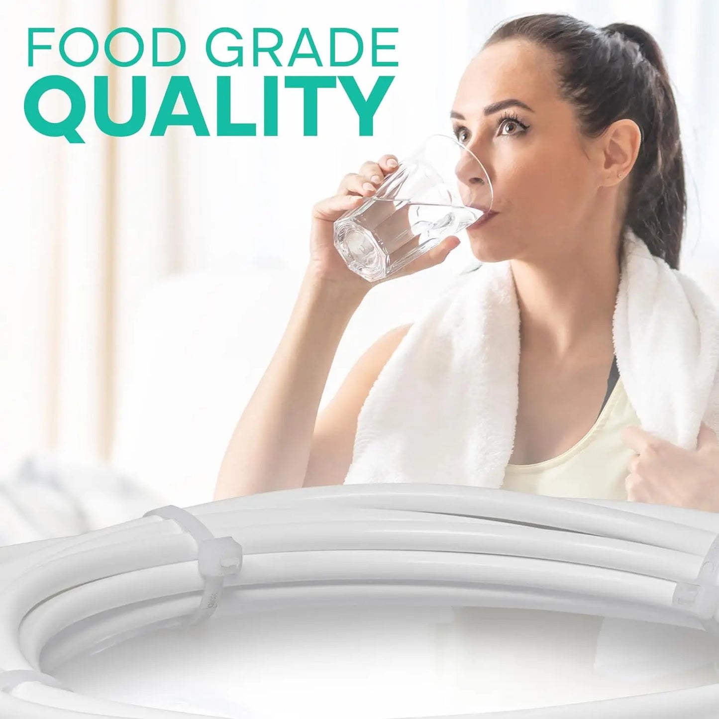 8 METERS OF 6mm RO UNIT PIPE WHITE 1/4"