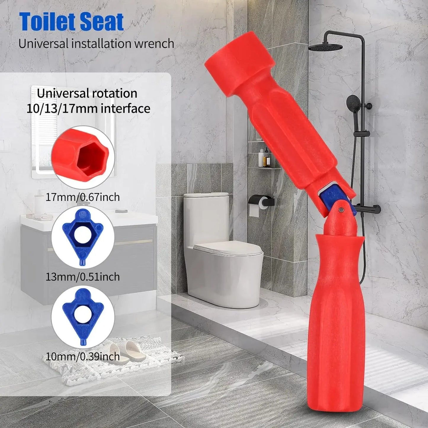 TOILET SEAT REPAIR WRENCH 17 13 10mm