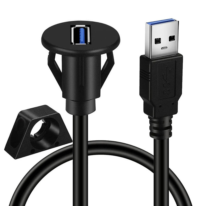 PANEL MOUNT USB 3.0 EXTENSION CABLE 1m