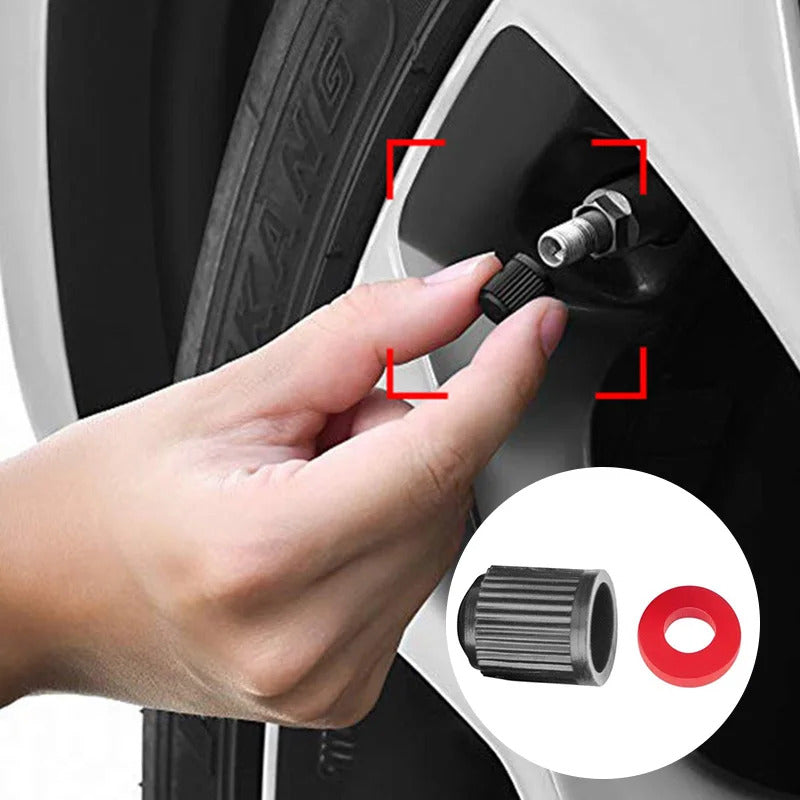 10 x BLACK PLASTIC TIRE VALVE DUST CAP