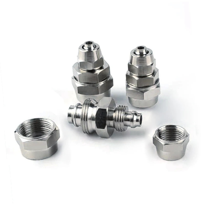 METAL 6mm x 6mm CO2 COUPLER LOCKING STRAIGHT CONNECTOR