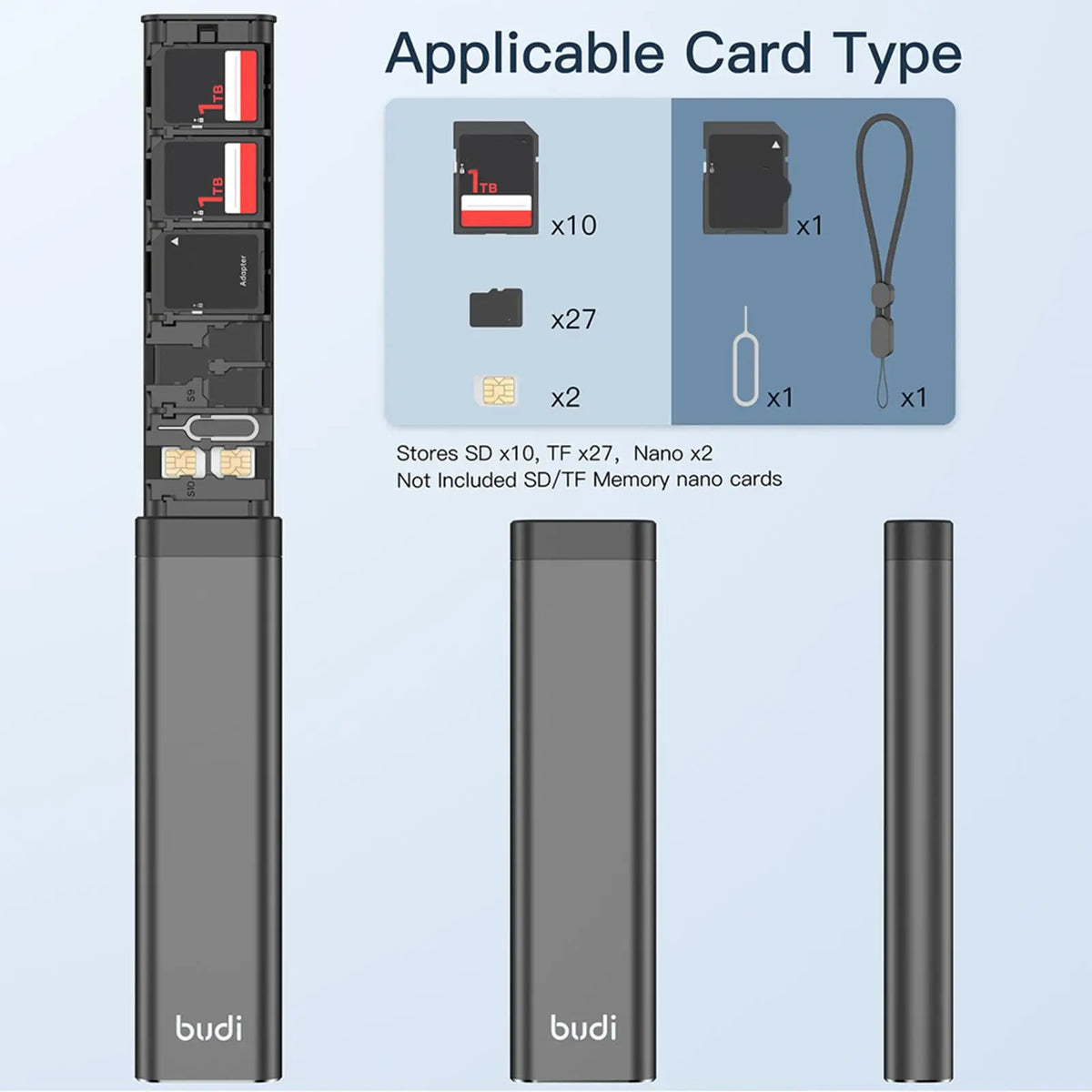 30 SLOT MULTIFUNCTION STORAGE CASE SD CARD NANO SIM & TF