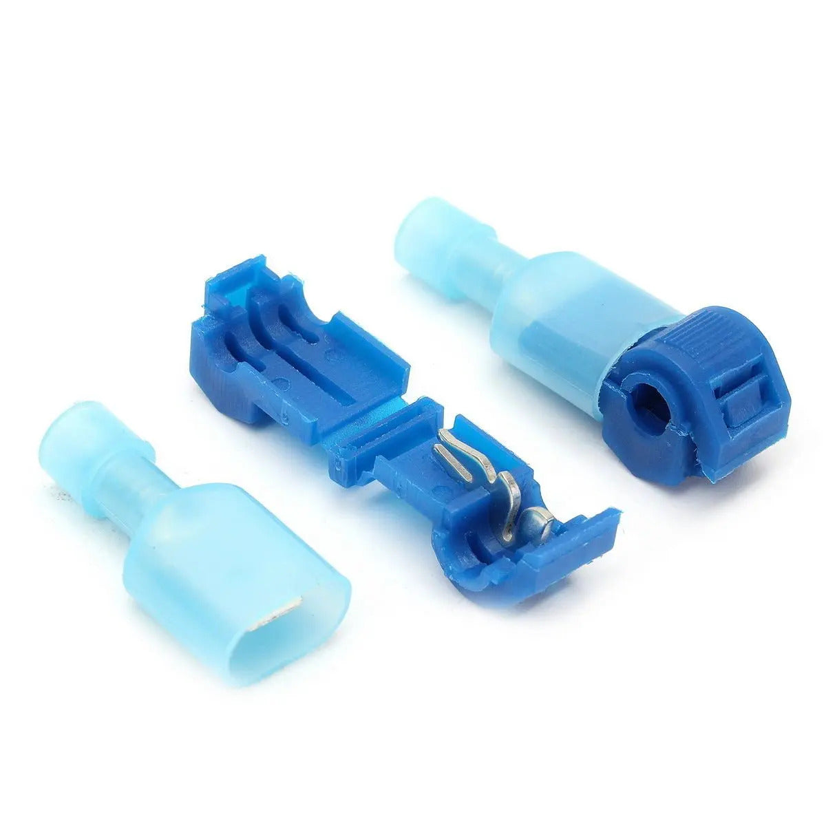 20 PAIRS QUICK SPLICE & SPADE WIRE CONNECTORS T TYPE CRIMP TERMINALS BLUE RED YELLOW