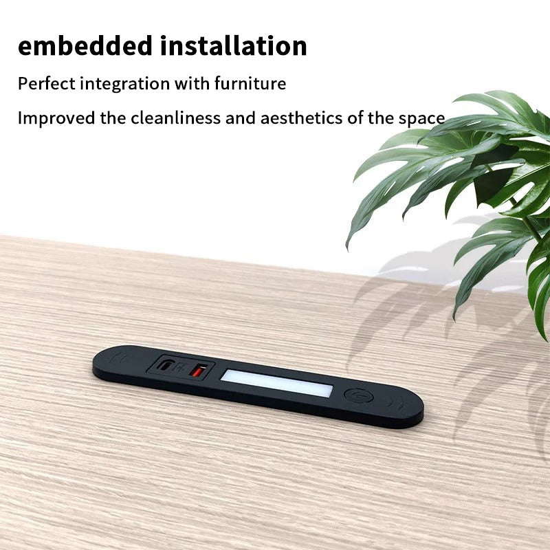 RECESSED USB TYPE A & C SOCKETS WITH LIGHT