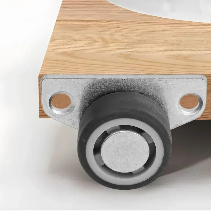 4 x RUBBER CASTER WHEEL SIDE MOUNT 3CM