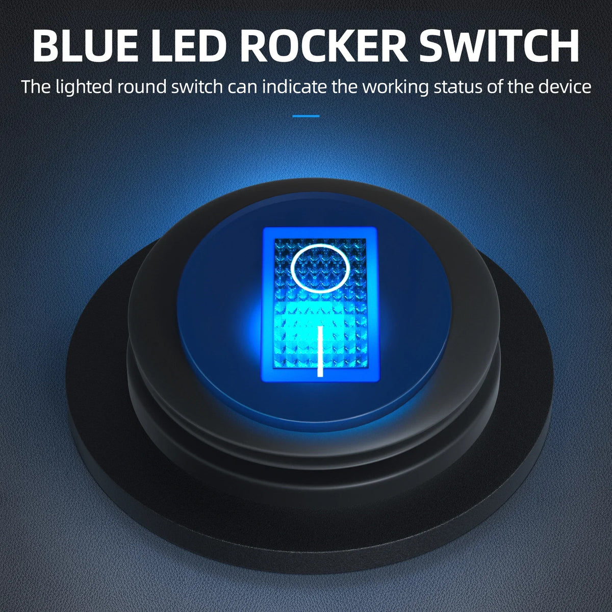 5 x RED / BLUE LED WATERPROOF ROCKER SWITCH PRE WIRED SPST 3 PIN ROUND ON OFF