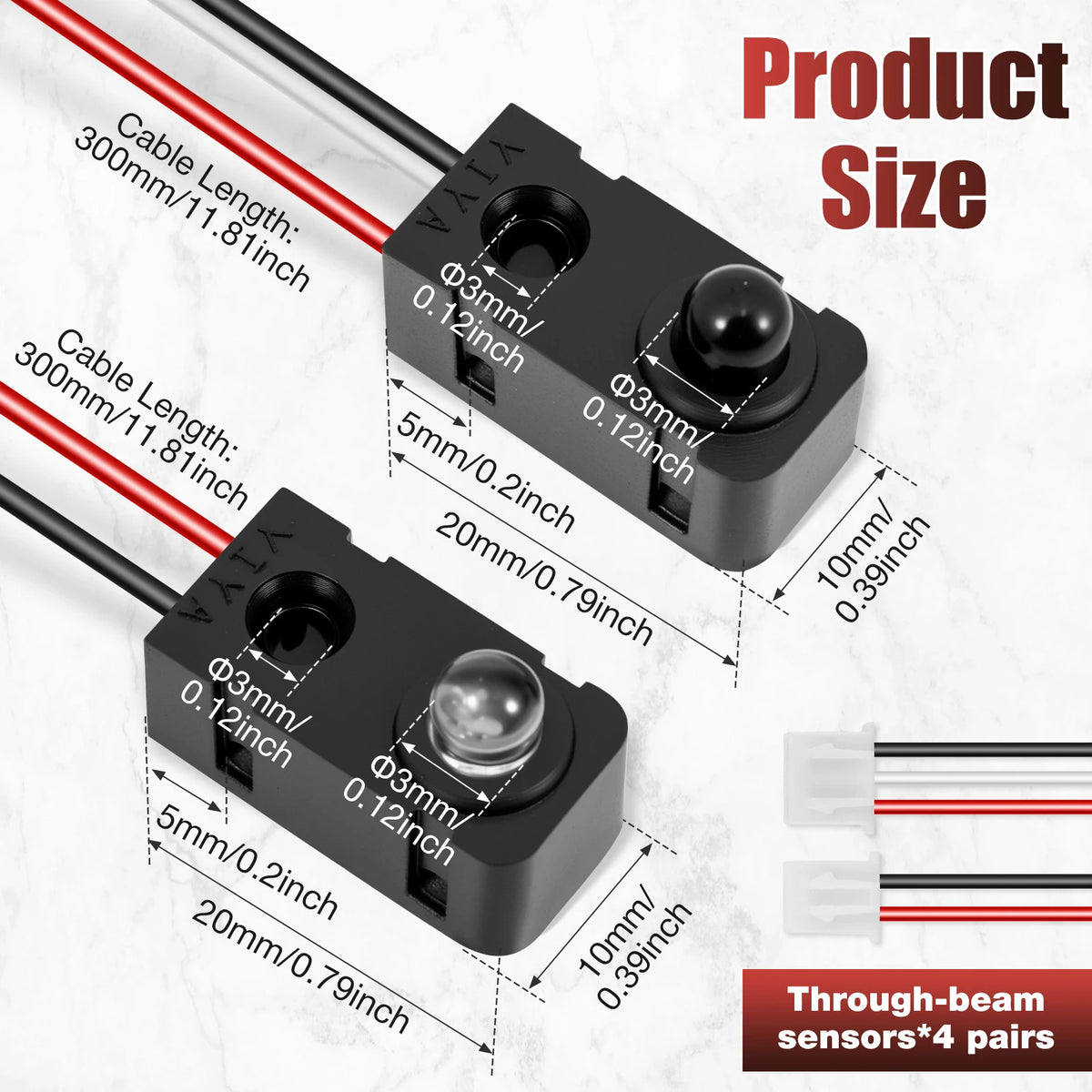 4 PAIRS BREAK BEAM SENSOR 24V – INFRARED THROUGH-BEAM PHOTOELECTRIC DETECTOR