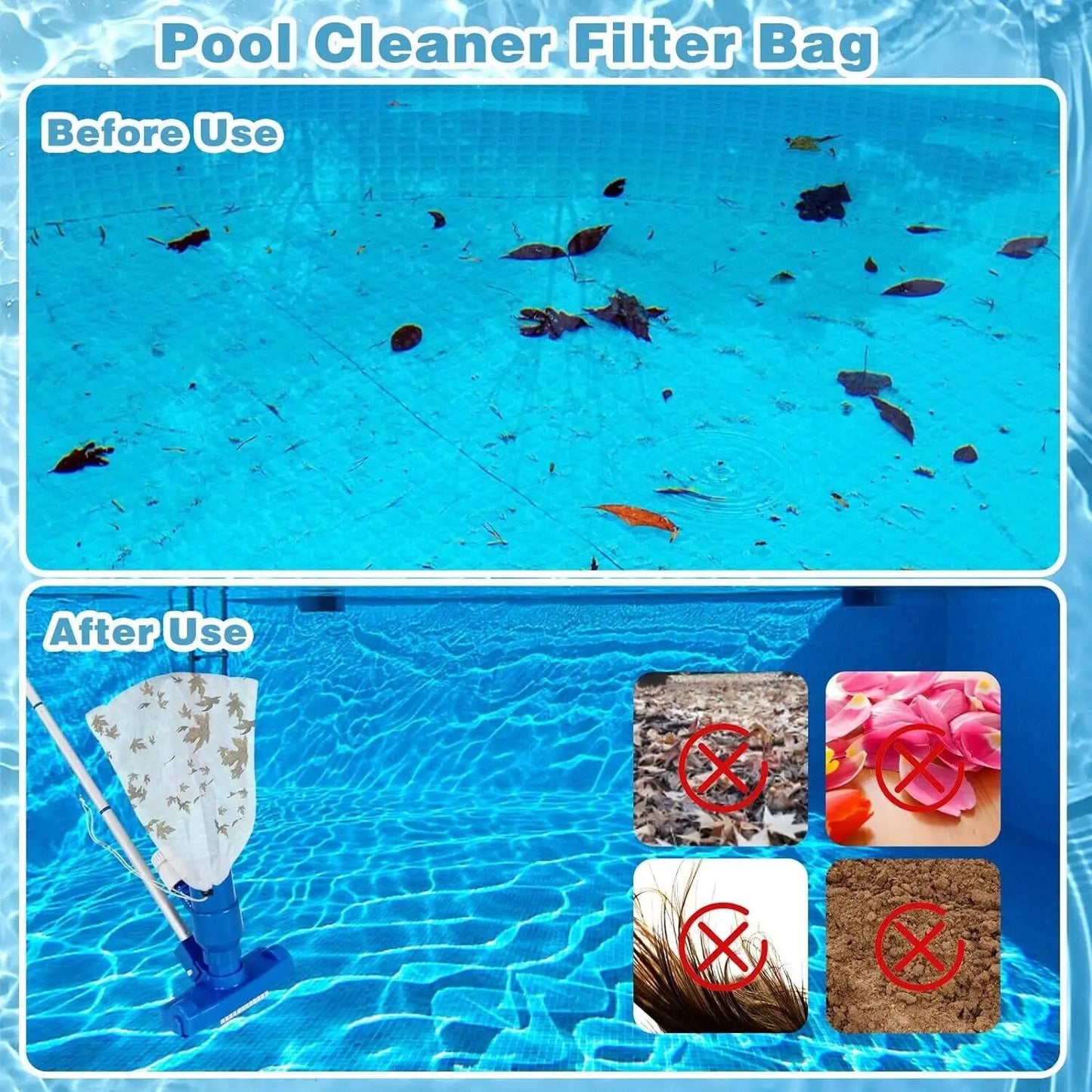 6 x POOL / POND VACUUM REPLACEMENT BAGS