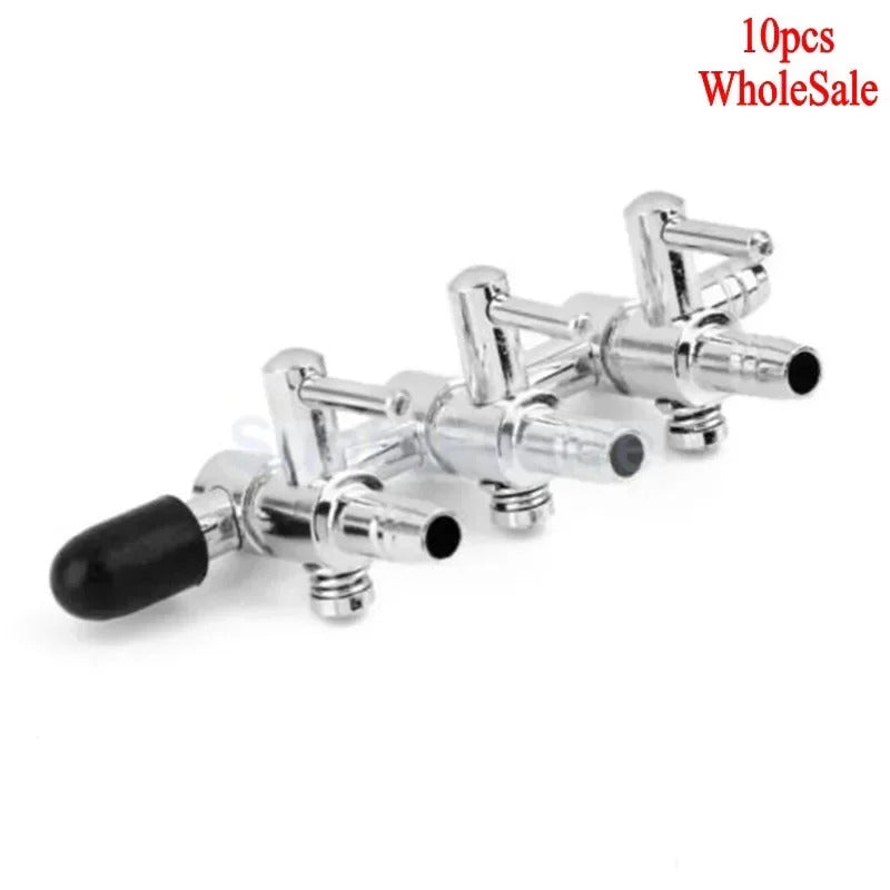 CHROME AQUARIUM / POND AIR TAPS 2, 3, 4 & 5 WAY