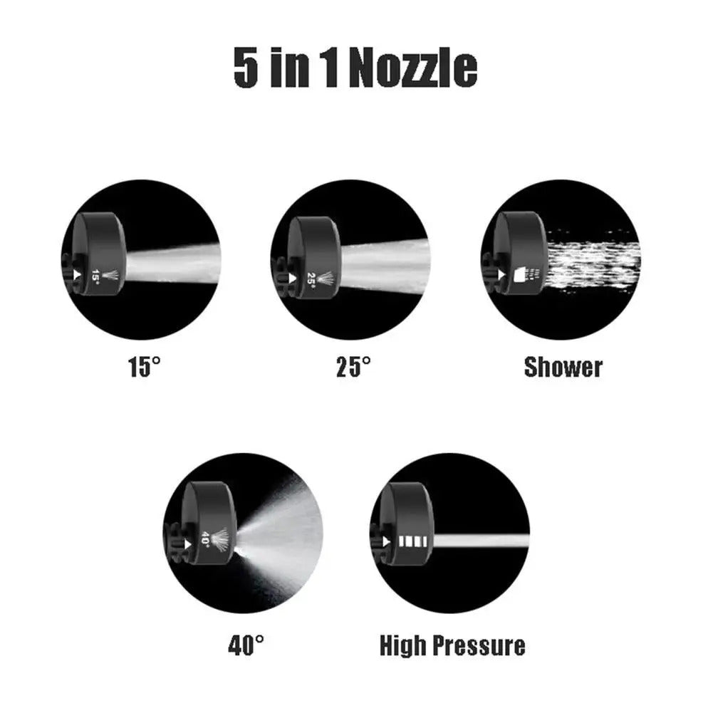 1/4" QUICK CONNECT HIGH PRESSURE NOZZLE WASHER 6 IN 1