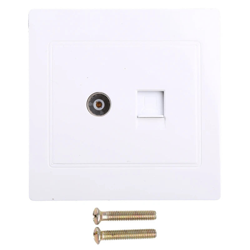 RJ45 & TV CONNECTION FACEPLATE NETWORK