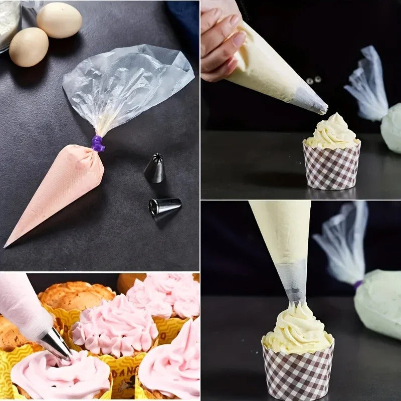 100 x DISPOSABLE PIPING BAGS 20x30cm