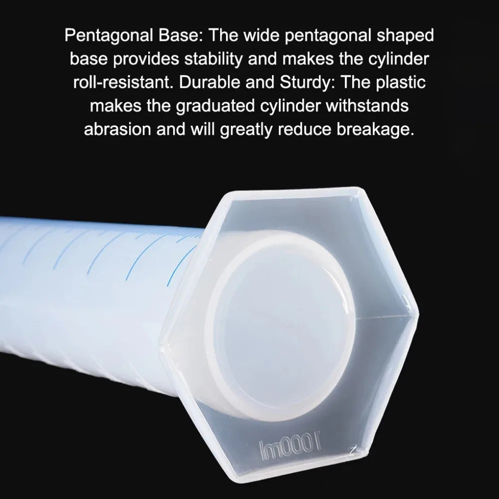 4 x PLASTIC MEASURING CYLINDERS 10ml 25ml 50ml 100ml