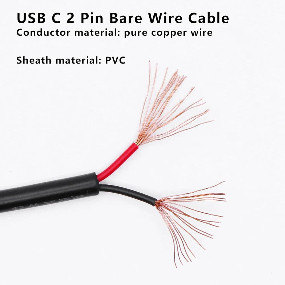 5 x USB TYPE C PRE WIRED 90 DEGREE 2 PIN