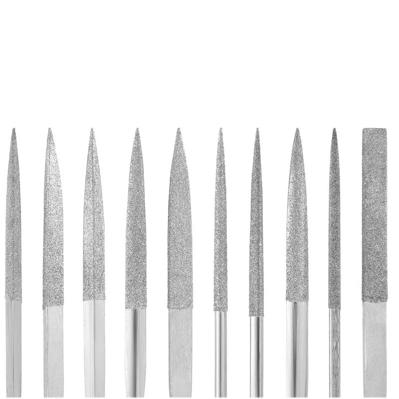 10 x NEEDLE DIAMOND FILE SET