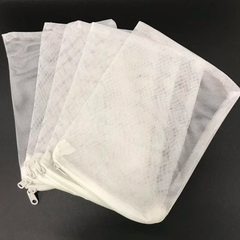 10 x AQUARIUM / POND MESH FILTER MEDIA BAGS WHITE & BLACK 16x22cm 12x18cm 20x30cm