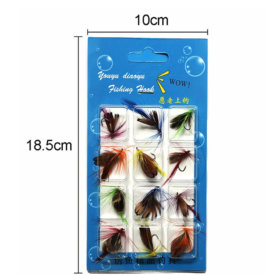 12 x FLY FISHING LURES SET