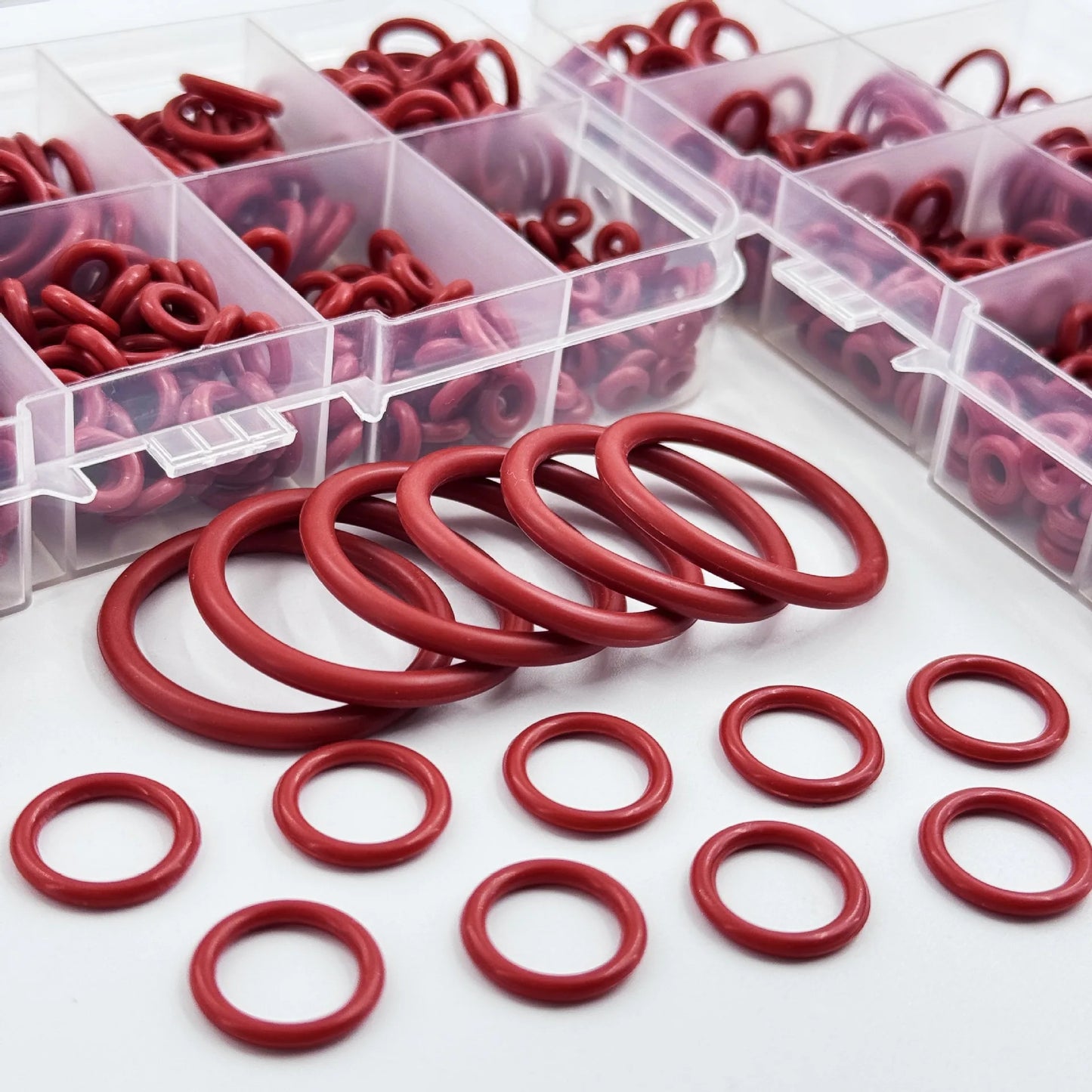 351 x SILICONE O-RING SET - 10 SIZES