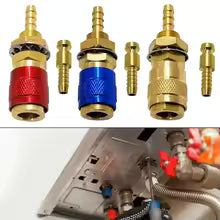 BRASS GAS / WATER QUICK RELEASE FITTING 8mm HOSE CONNECTION
