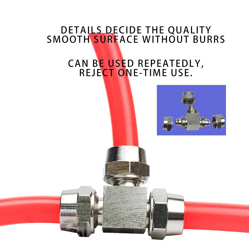 METAL 6mm x 6mm x 6mm CO2 TEE LOCKING CONNECTOR