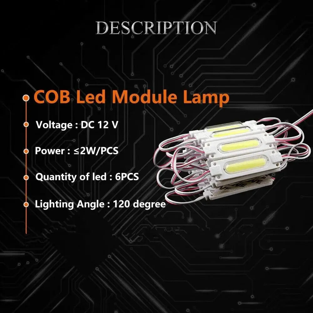 10 x 12v COB LED MODULE - WHITE