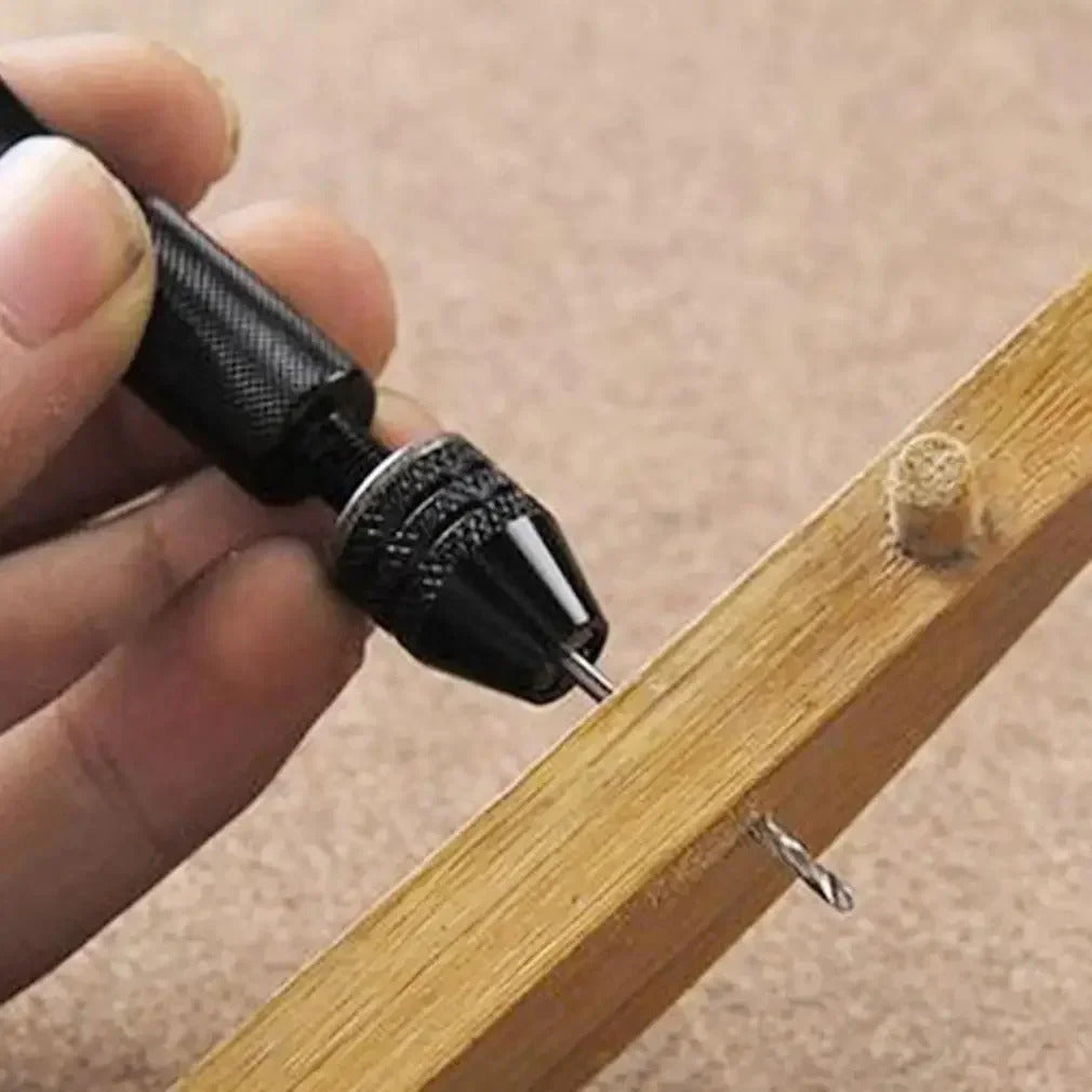 MINI HAND TWIST DRILL & 10 DRILL BITS