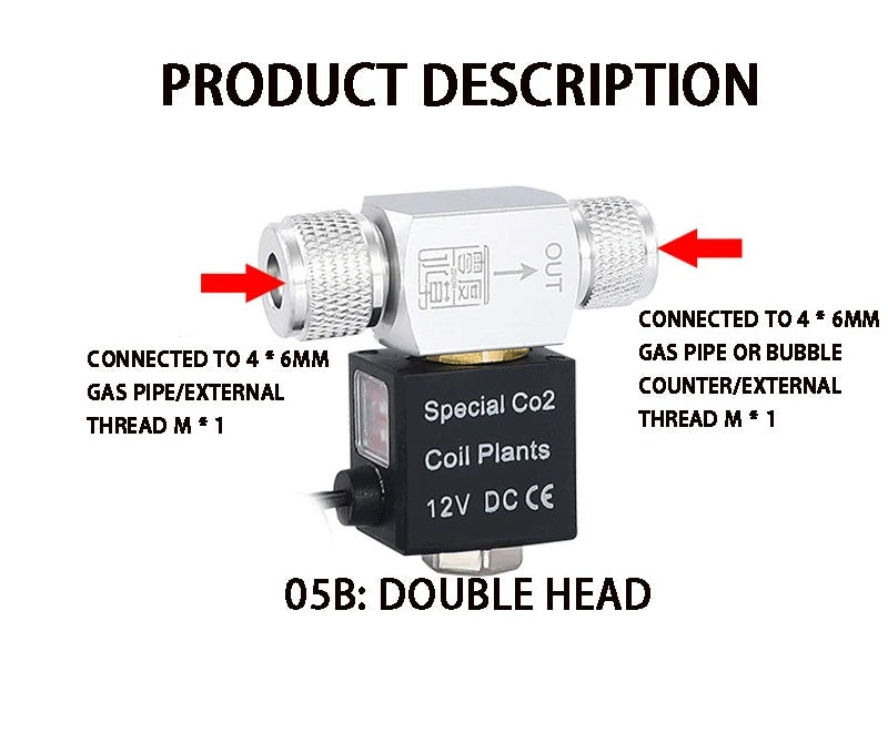 AQUARIUM CO2 SOLENOID VALVE UK PLUG
