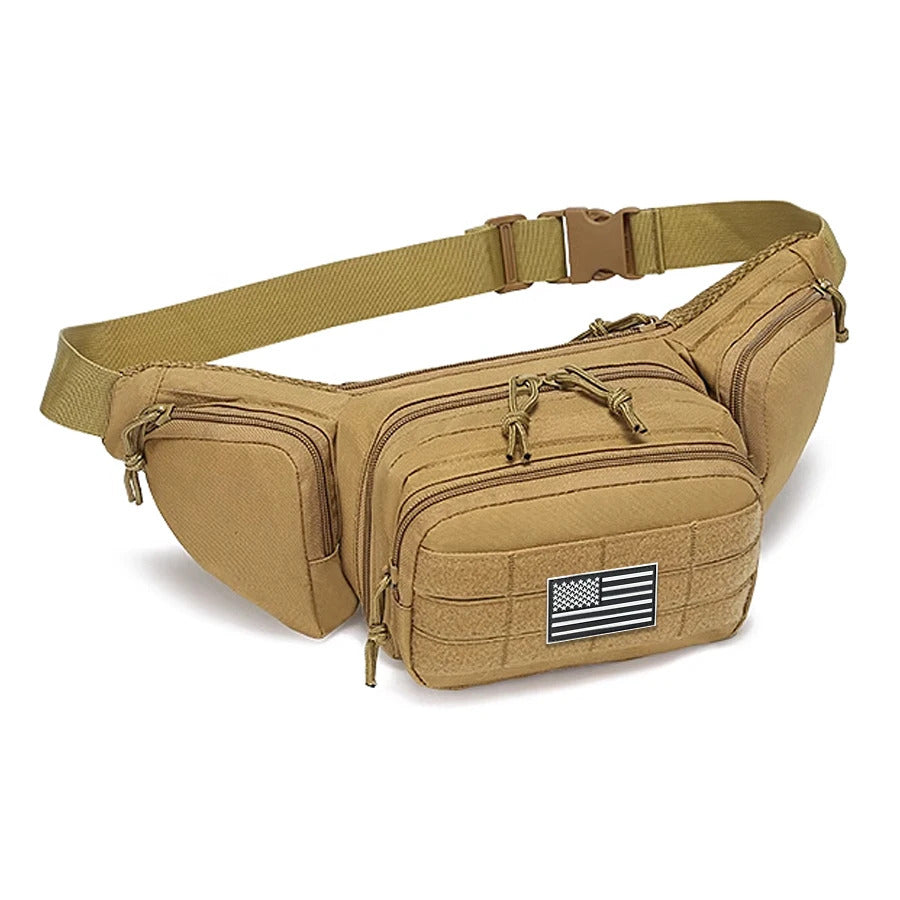 TACTICAL CROSSBODY WAIST BAG RUNNING CYCLING SPORTS BELT POUCH PHONE KEY HOLDER