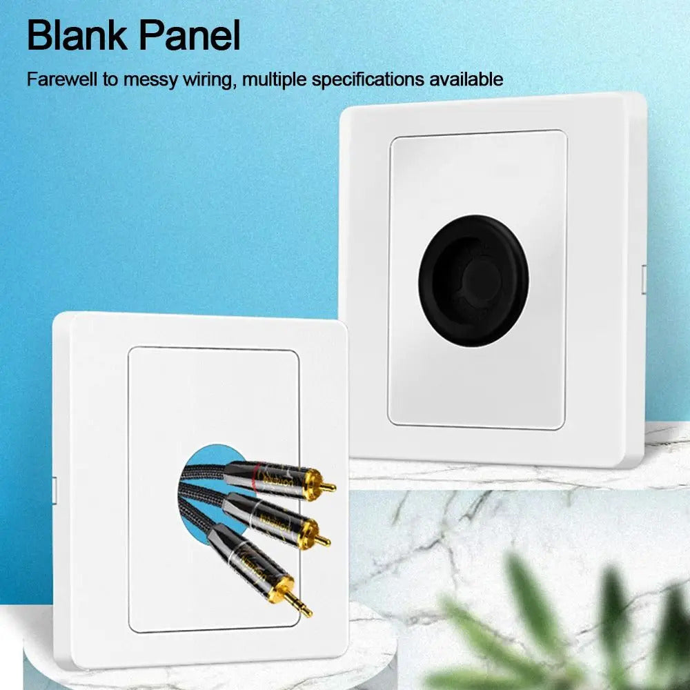 WALL BLANKING PLATE 31mm HOLE CABLE OUTLET
