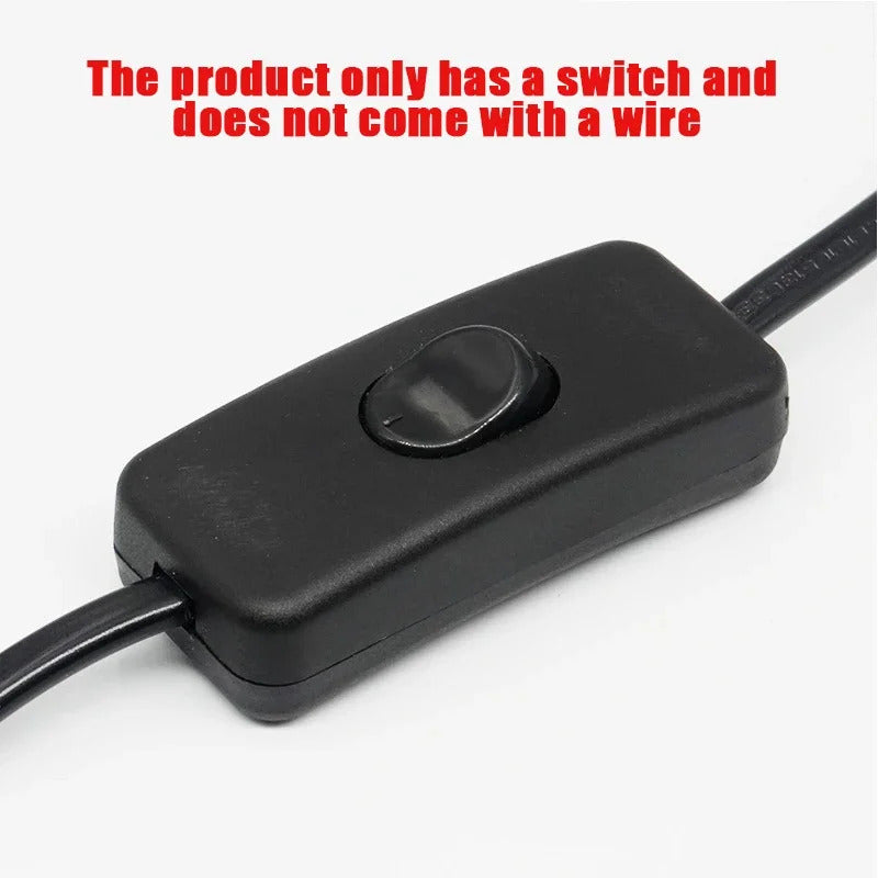 5 x INLINE BLACK LAMP LEAD ROCKER SWITCH